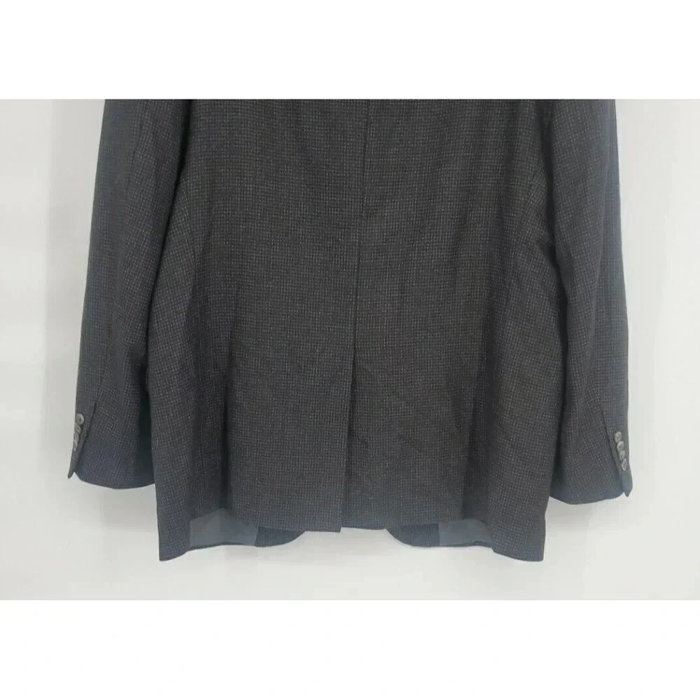 Daniel Cremieux Blazer Sport Coat Suit Jacket Loro Piana 43R Black Gray Dot